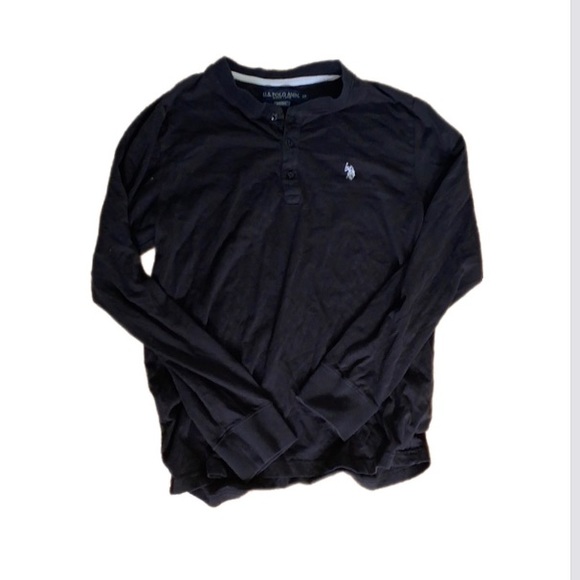 US Polo Black Long Sleeve Shirt sz sm - Picture 1 of 3